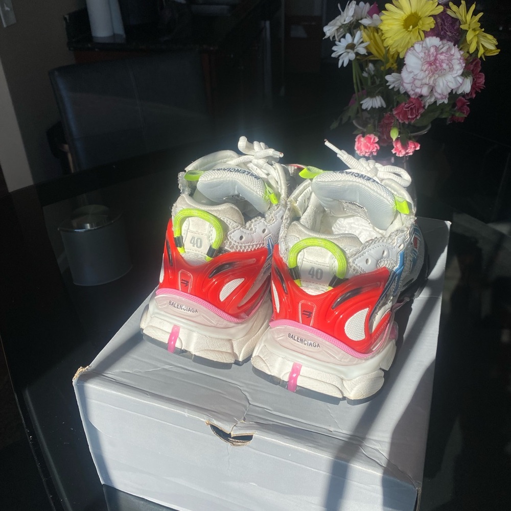 Balenciagas mesh multi color runners